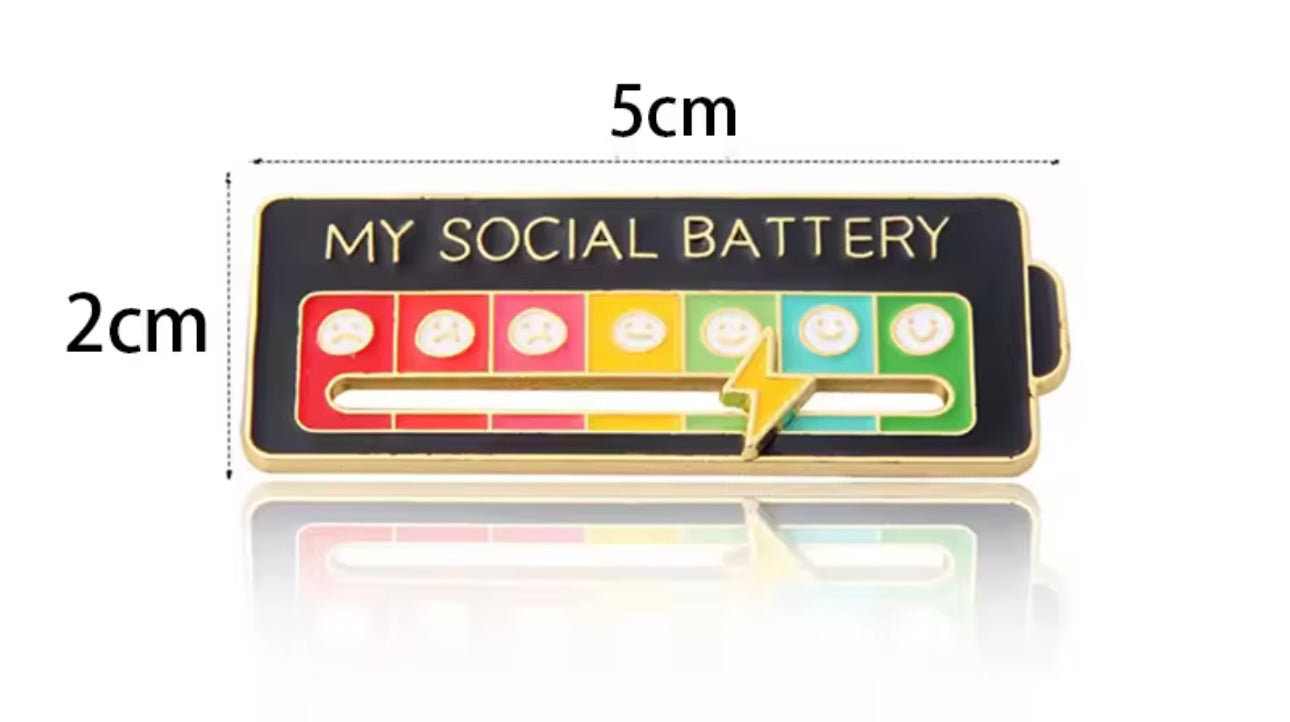 My Social Battery Pin