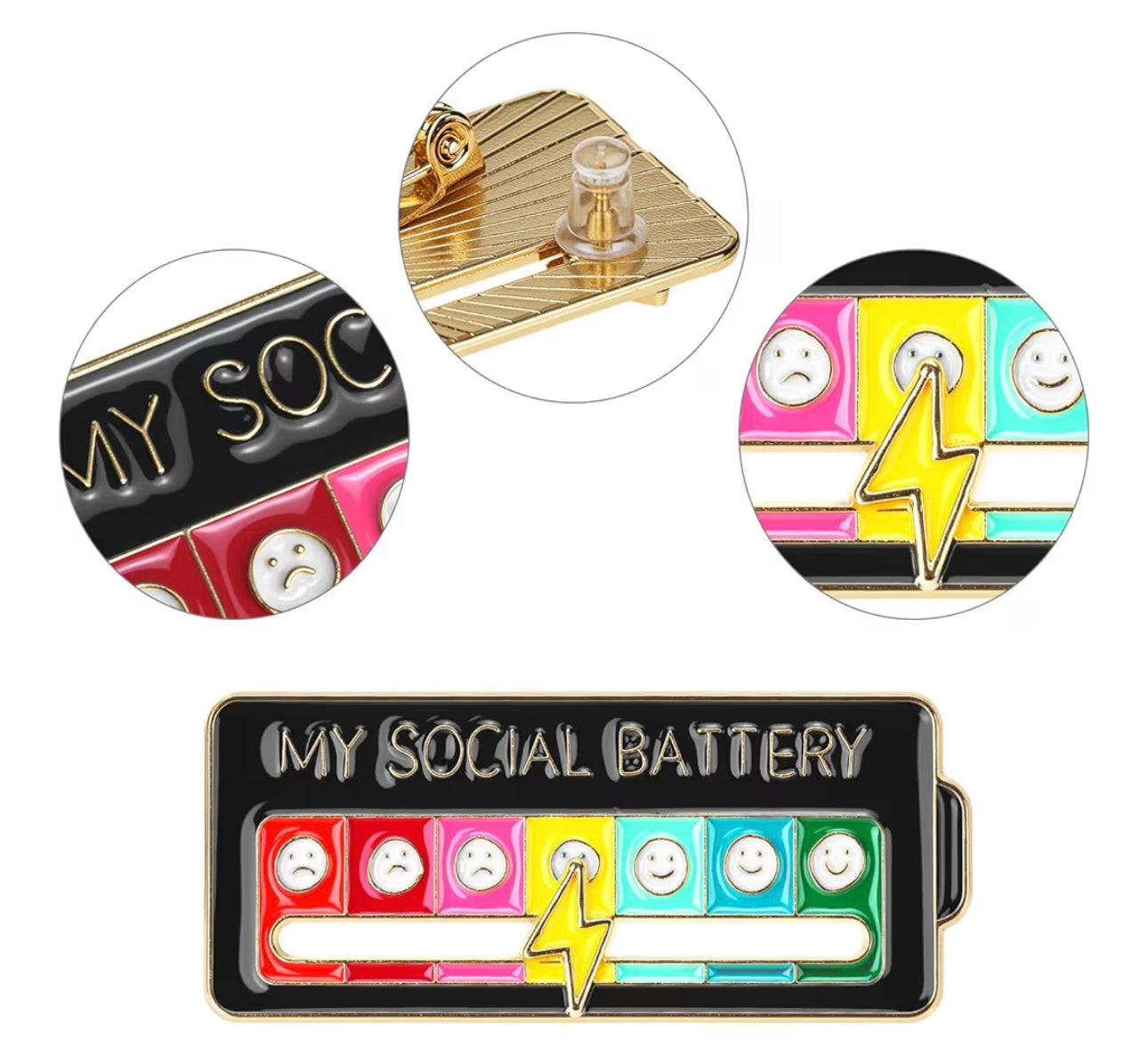 My Social Battery Pin