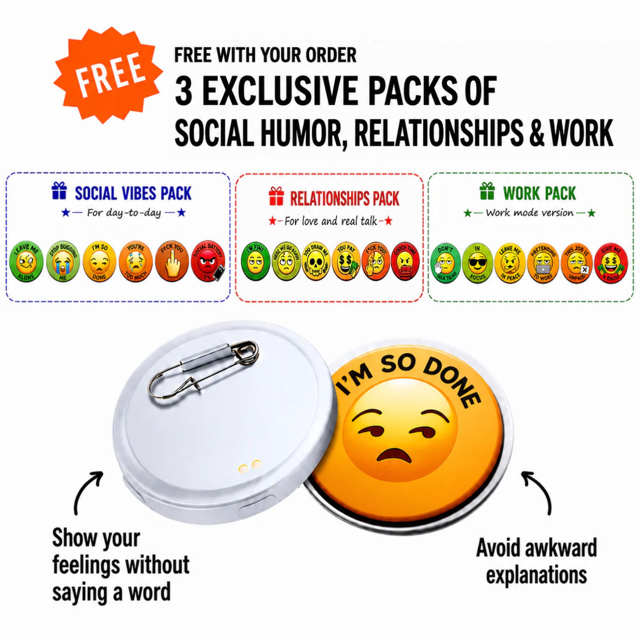 MoodPin™ - Mood Badge