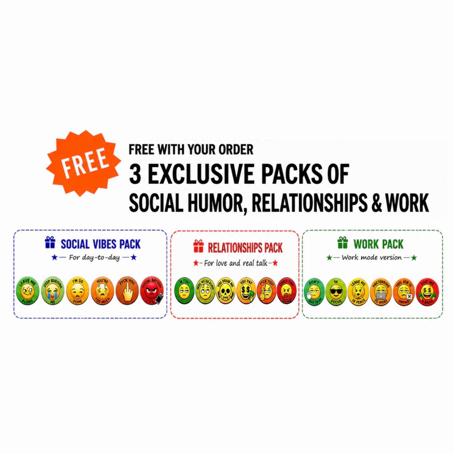 3 FREE Emoji Packs