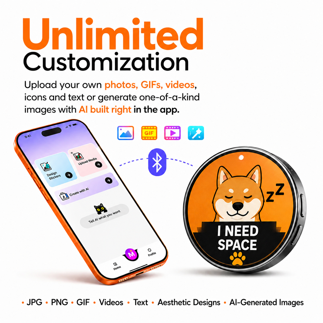 MoodPin™ - Pet Mood Badge